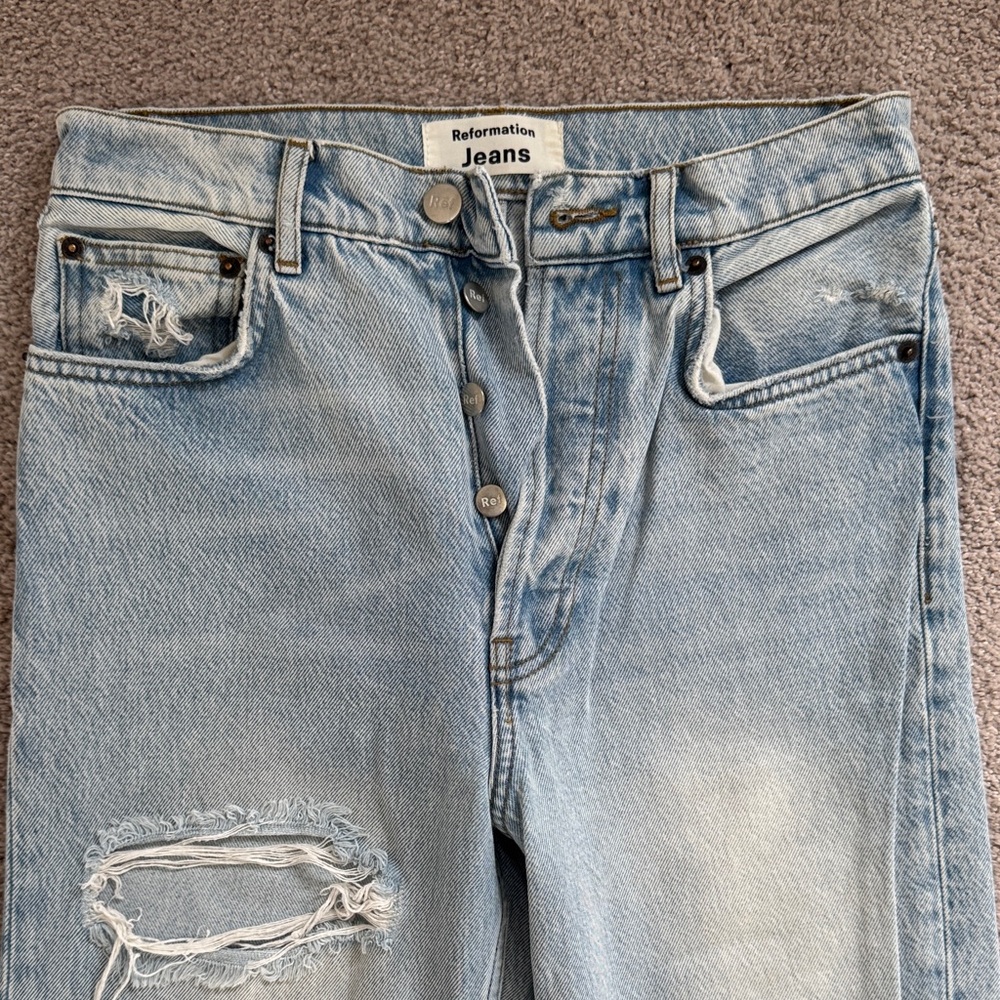 Reformation Light Blue Distressed women’s  Jeans